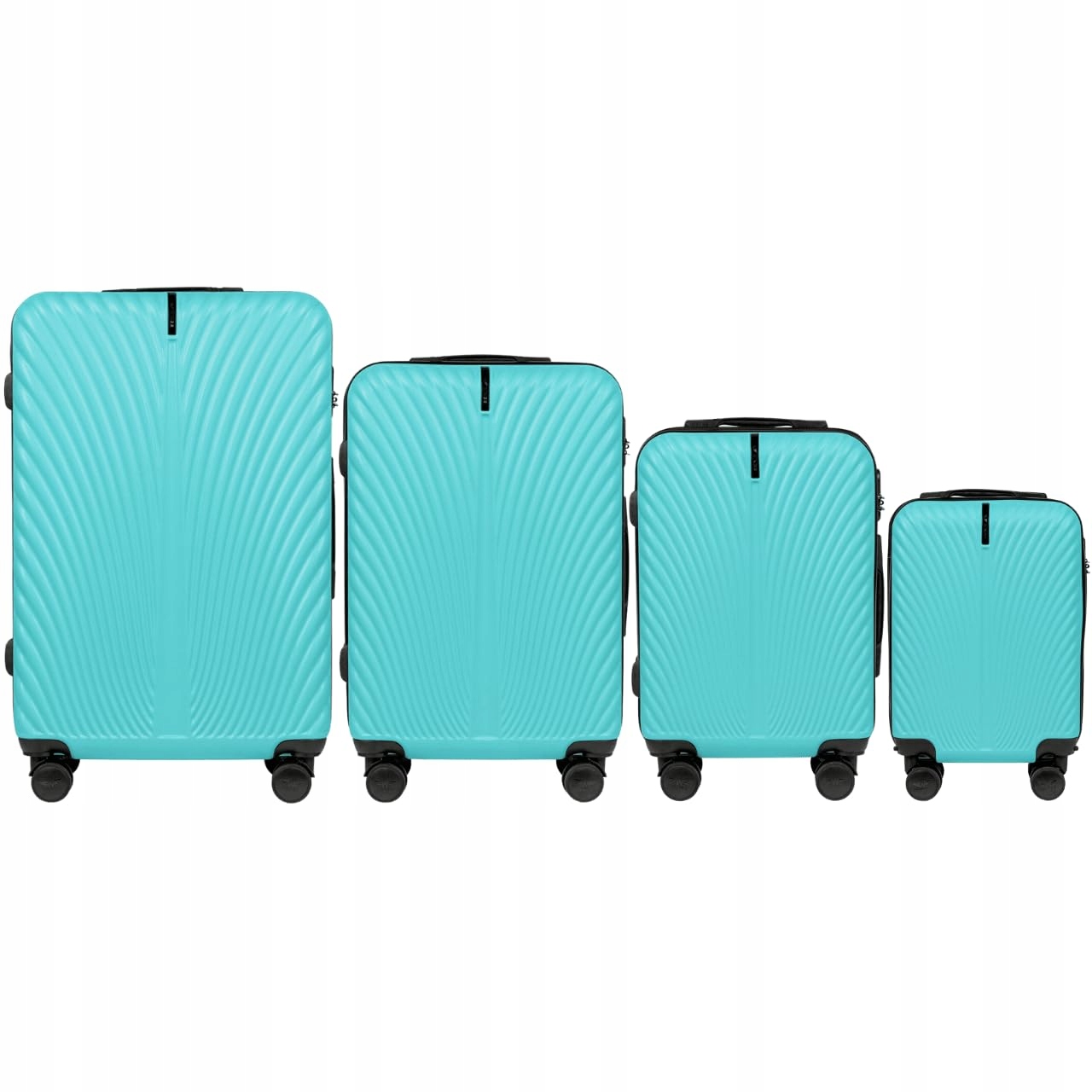 Sada 4 Kufrů Wings Swan Light Blue Sada tvrdých cestovních zavazadel