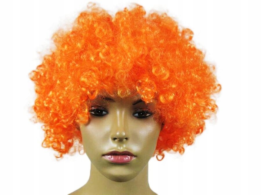 

Peruka Afro Klaun Pomarańczowa Pomarańczowe Włosy