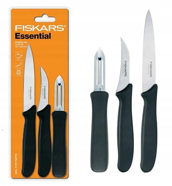 

Fiskars Essential Zestaw 3 Noży Do Obierania