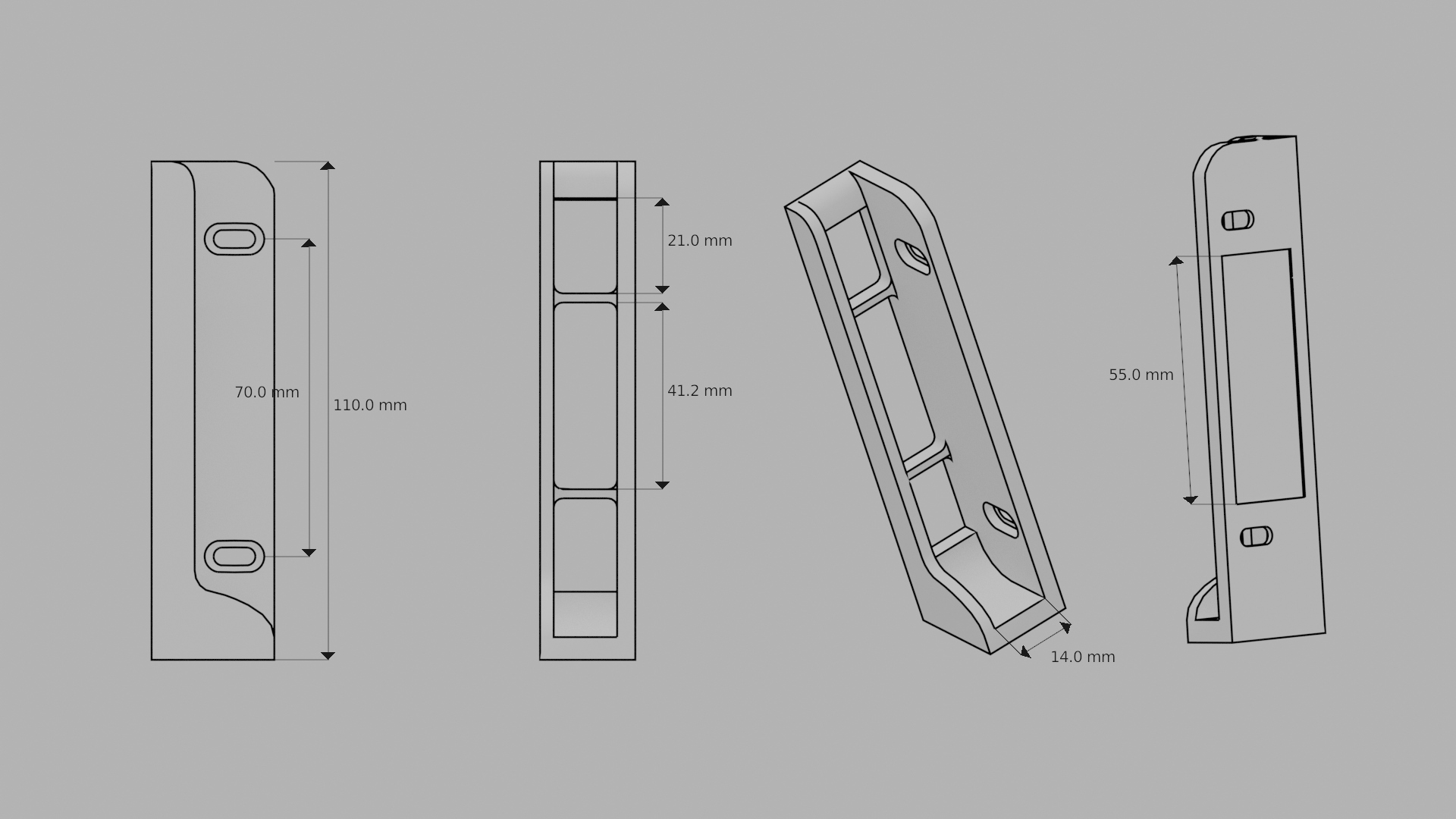 uchwyt ścienny tablet uniwersalny smart home 14mm Producent Inna