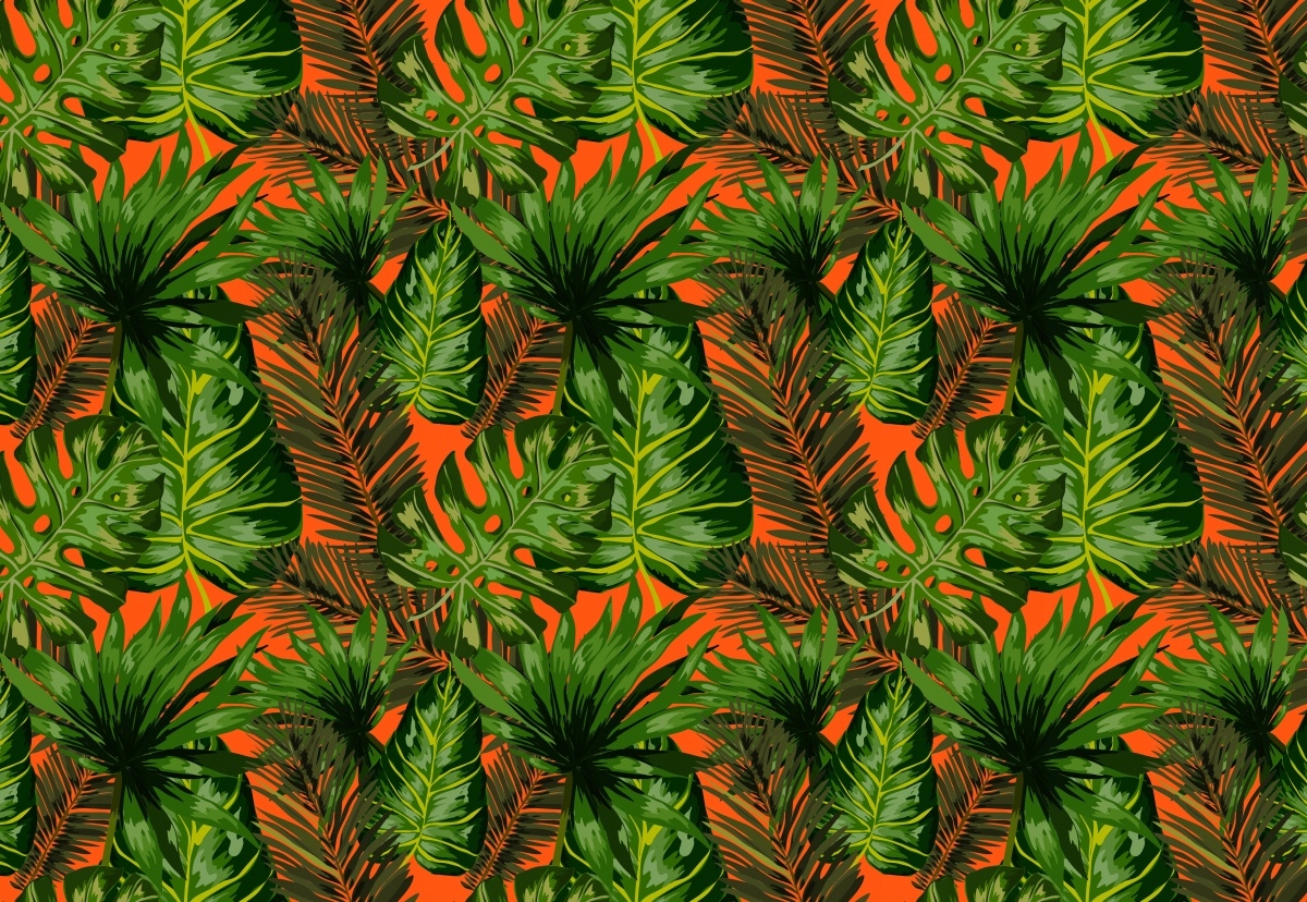 

Tapeta Flizelinowa Tropikalne liście - 152x104