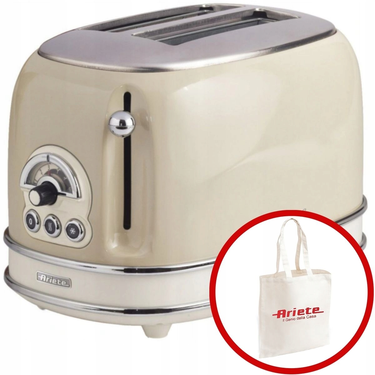 Toster Ariete 155/03 Vintage Béžová 2 Toast 810W