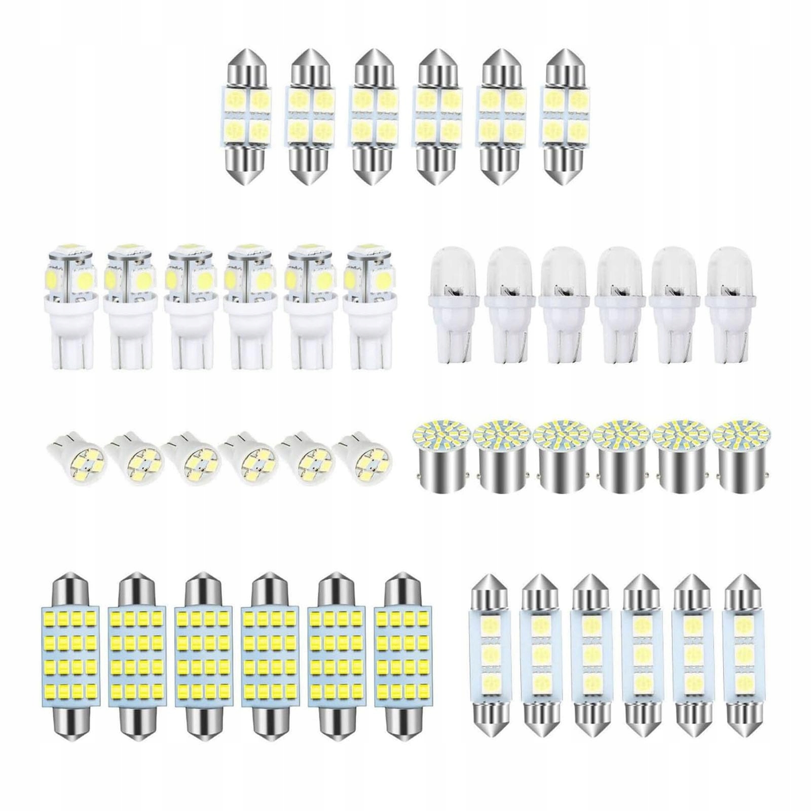 42 Szt. Żarówka Led 6500K 150LM 12V T10 Smd