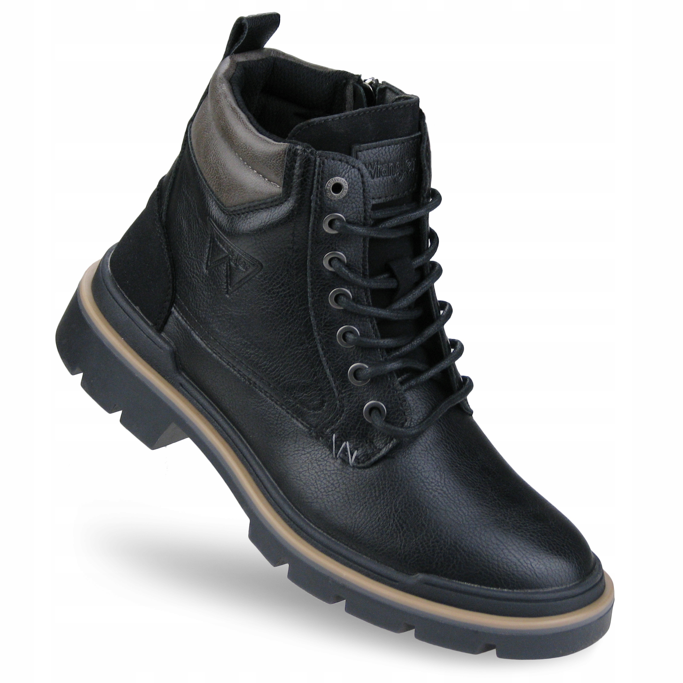 Buty męskie Wrangler wysokie Trapery trzewiki za kostkę Nevada czarne 40