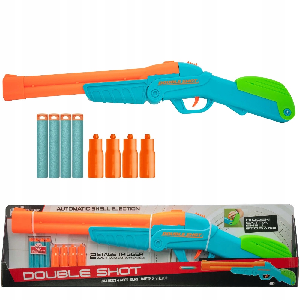 BUZZ BEE AIR WARRIORS STRZELBA DOUBLE SHOT 50780 • Cena, Opinie