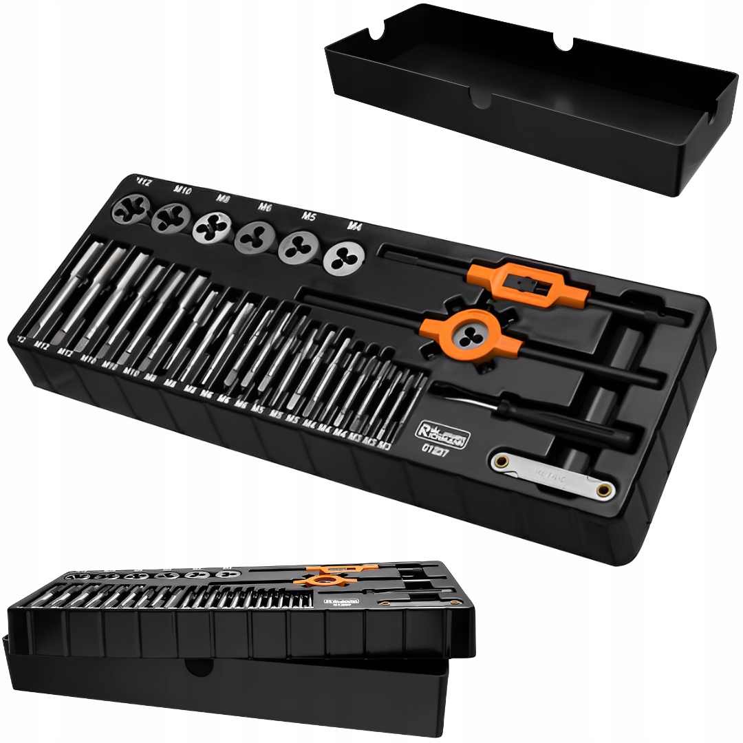 ZESTAW GWINTOWNIKI I NARZYNKI M3-M12 32 SZTUKI WKŁAD WARSZTATOWY WÓZKA RICH