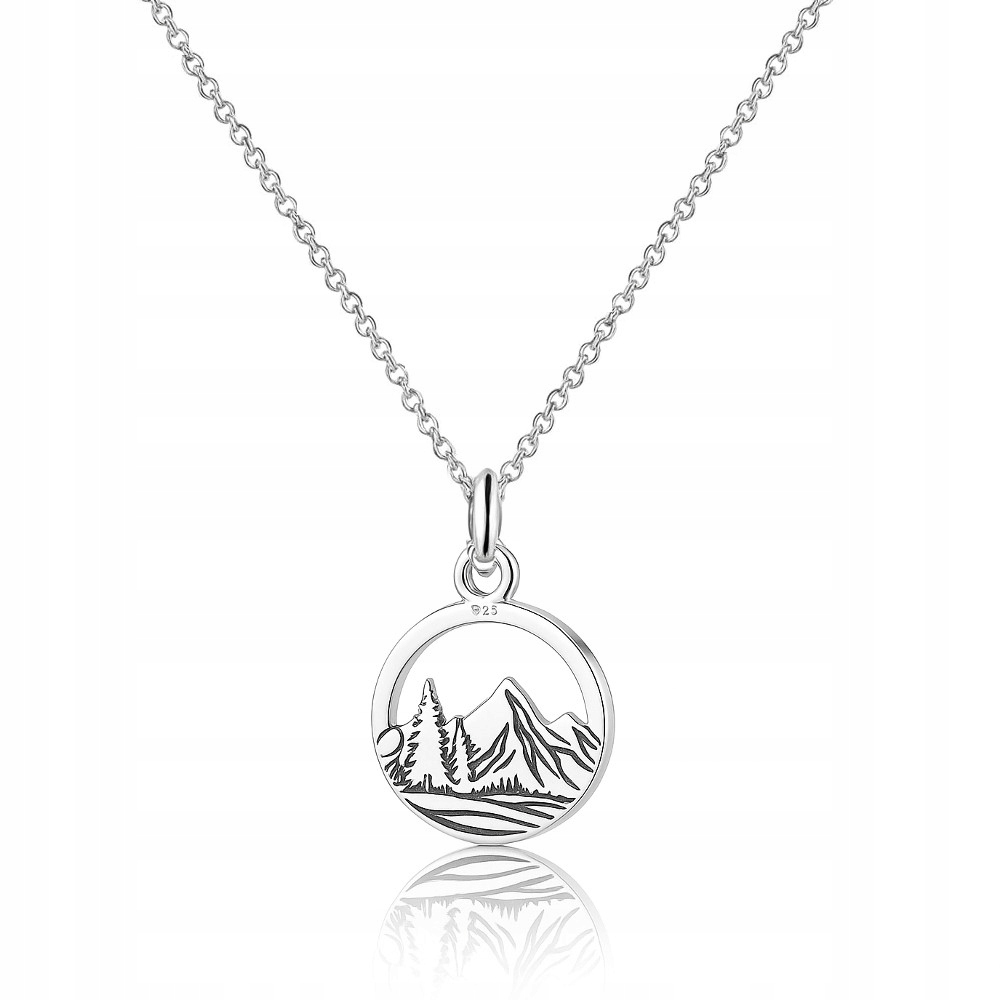 Srebrny naszyjnik Góry Minimalistyczny styl Srebro 925