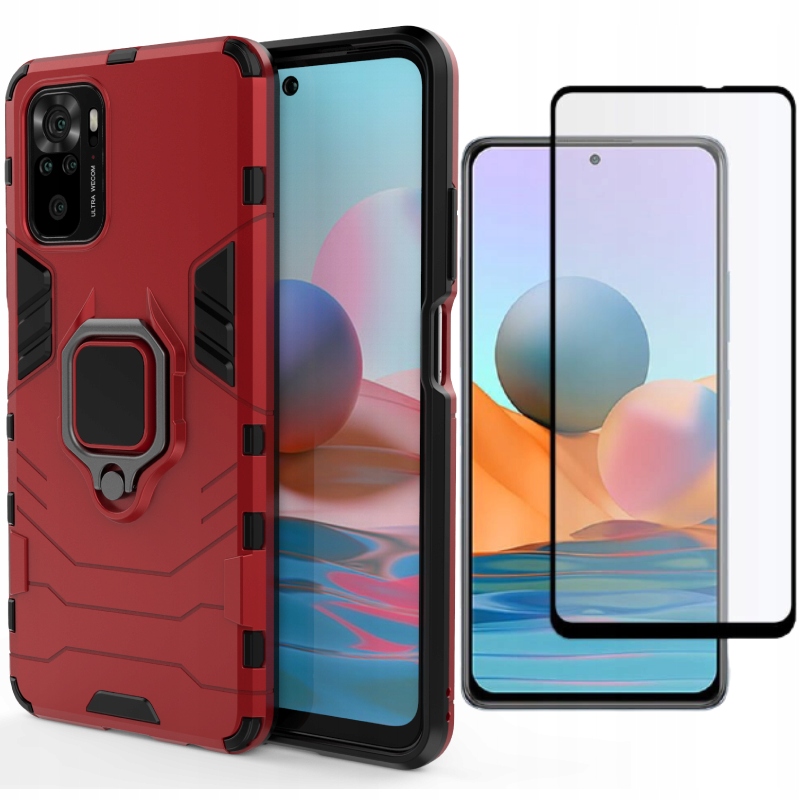 

Etui X-ring Pancerne Do Redmi Note 10/10S + Szkło