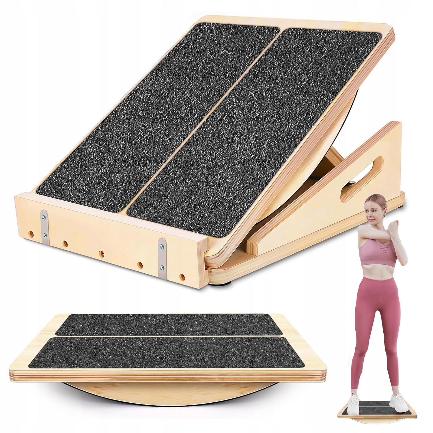 Platforma Deska Równoważna Drewniana Ergonomiczna 150KG