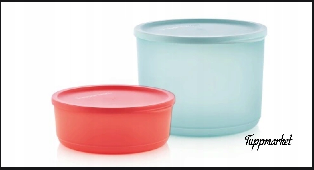 

Tupperware Pojemniki okrągłe 2 sztuki Nowe