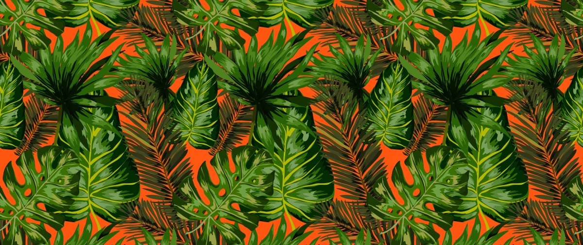 

Tapeta Flizelinowa Tropikalne liście - 250x104