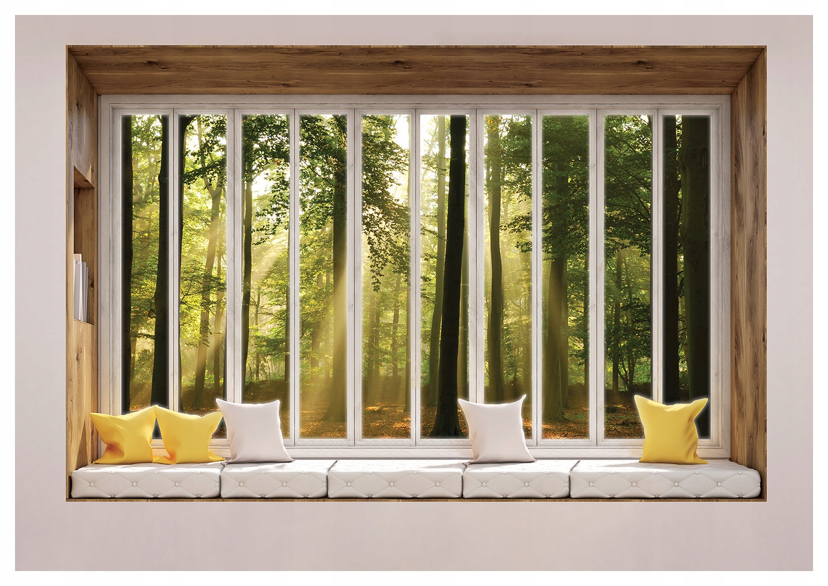 Fototapeta Les z okna Pohled Relax vinylová 416x254 lepidlo