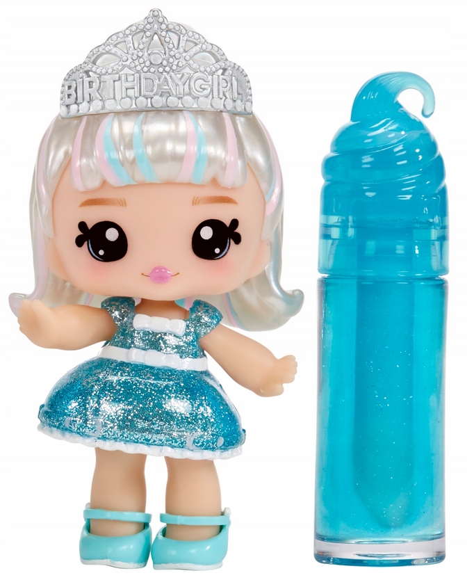 YUMMILAND LIPGLOSS LALKA z BŁYSZCZYKIEM do UST CALLIE BIRTHDAY CAKE Marka MGA