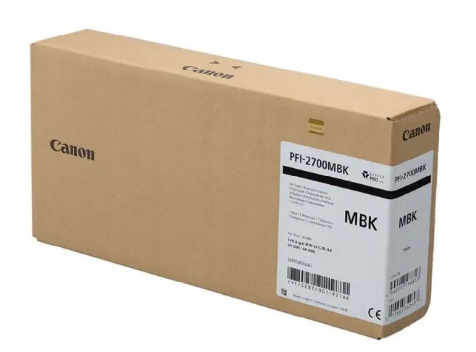 Atramentová náplň Canon PFI-2700MBK Matte Black 700 ml GP-4000 GP-4600 PR0-4600