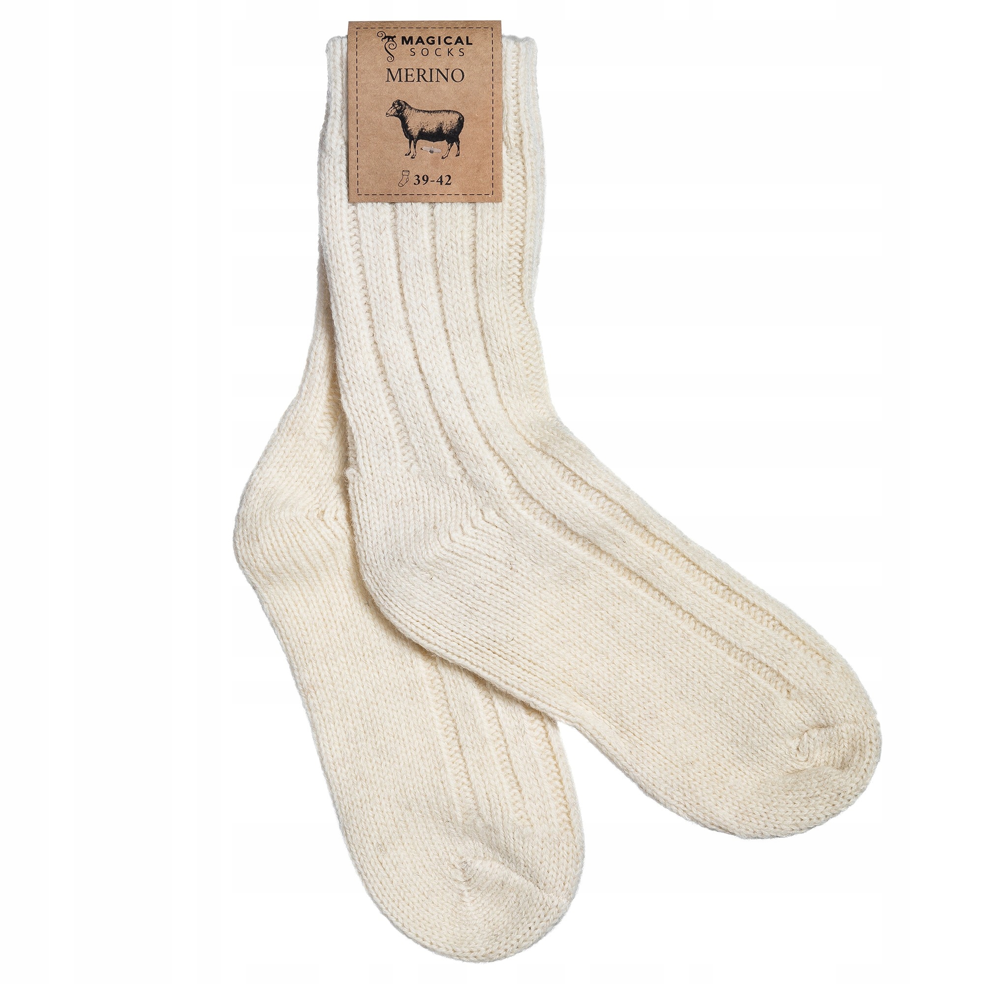 Skarpety z wełny merino Magical Socks Merino Białe 35-38 Eu
