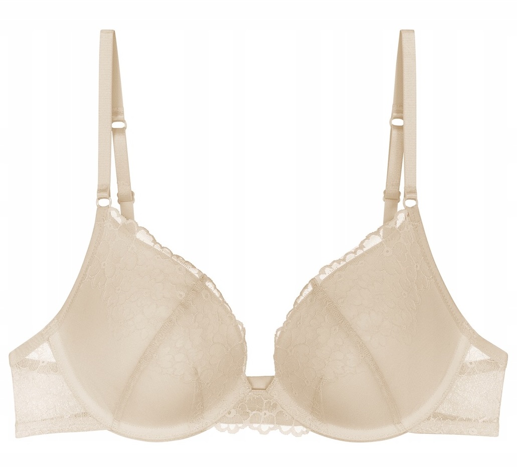 Podprsenka Triumph Bright Spotlight Whu Béžová Bra Push Up s krajkou 75E