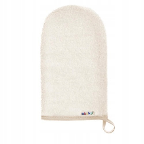 

Rękawica myjka do kąpieli frotte ecru Akuku