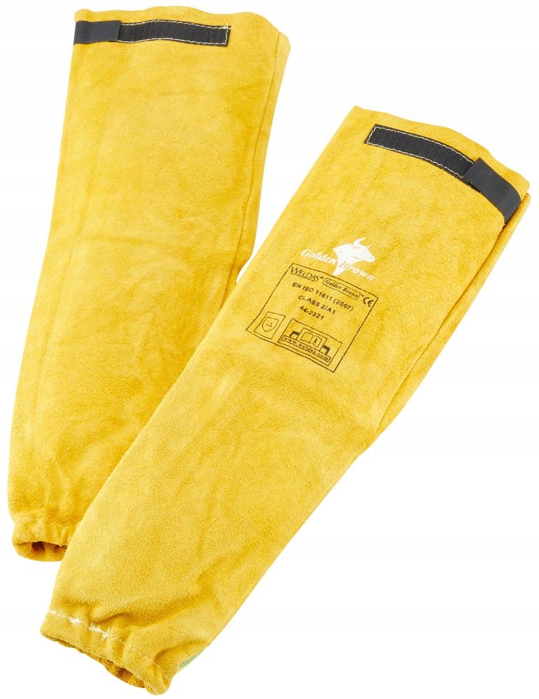 Ochranné svářečské rukávy z hovězí kůže Golden Brown Weldas