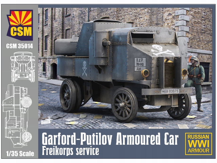 Obrněné vozidlo Garford-Putilov Freikorps CSM35014 Copper State Models