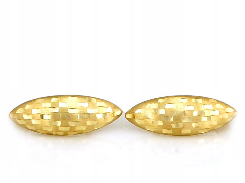 Zlaté náušnice 585 jemné anglické zapínání s oválnou destičkou 1.81 g