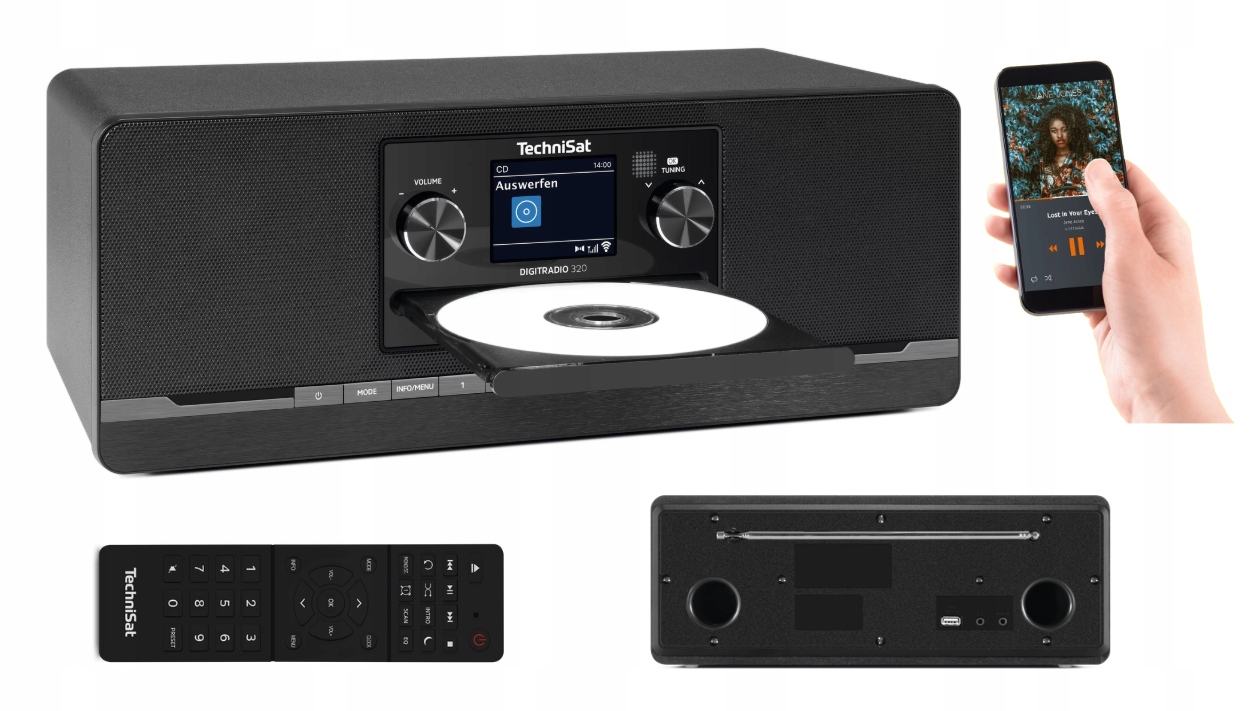 Radio z odtwarzaczem CD TechniSat Digitradio 320 Dab+ Fm Bluetooth Usb