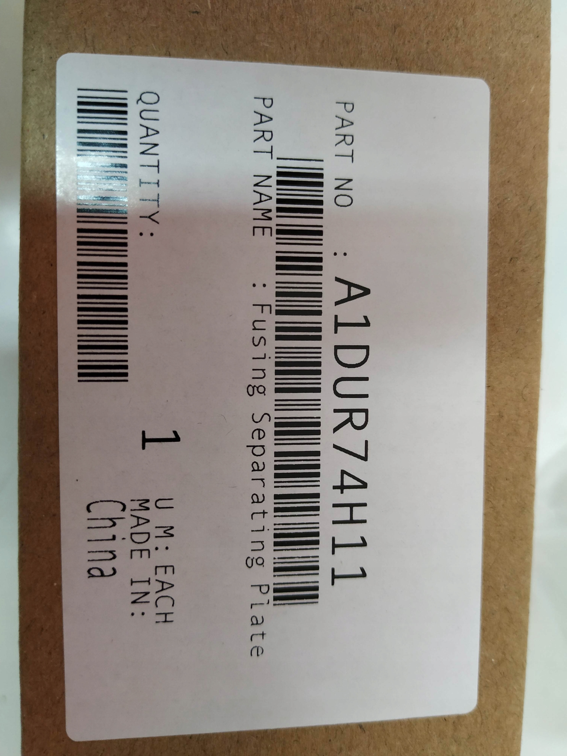 Minolta Fusing Separating Plate A1DUR74H11 C6000 C6500 C6501 C70HC