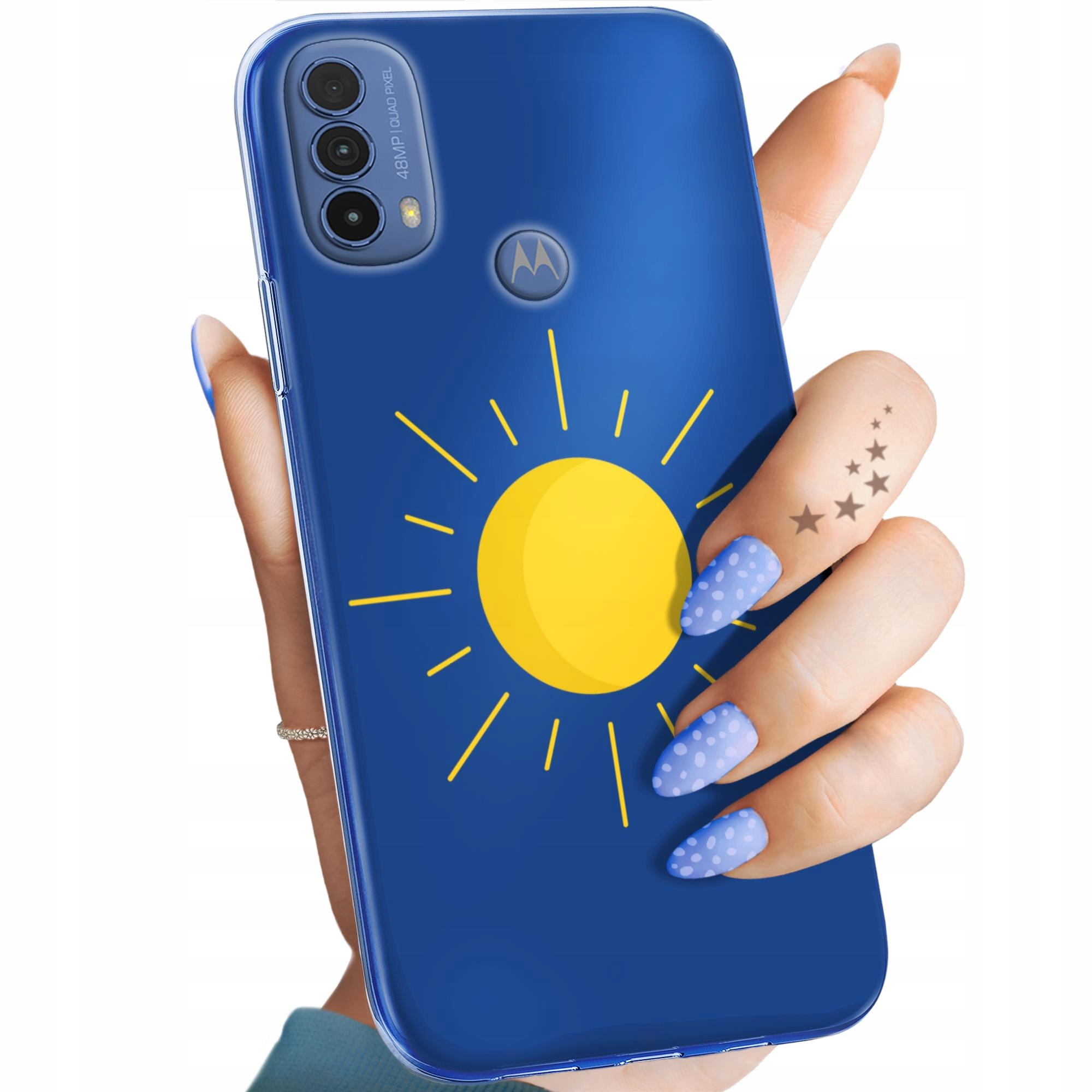 Etui Do Motorola Moto E30 E40 Słońce Planety Sun Obudowa Pokrowiec
