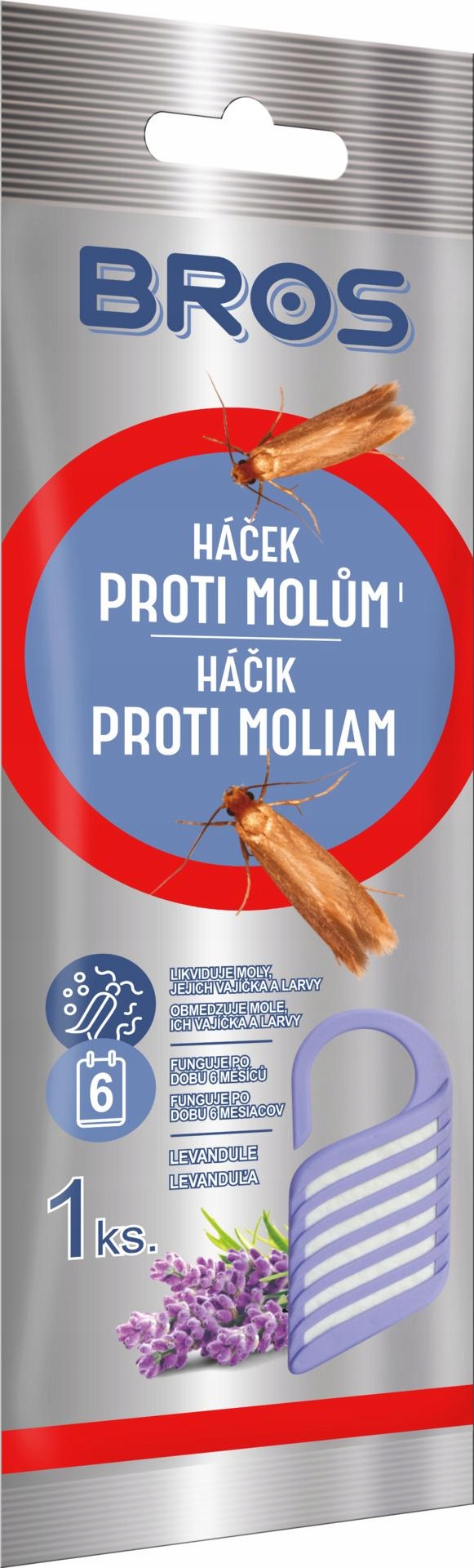 Bros haczyk przeciw molom ubraniowym o zapachu lawendy 1 szt.