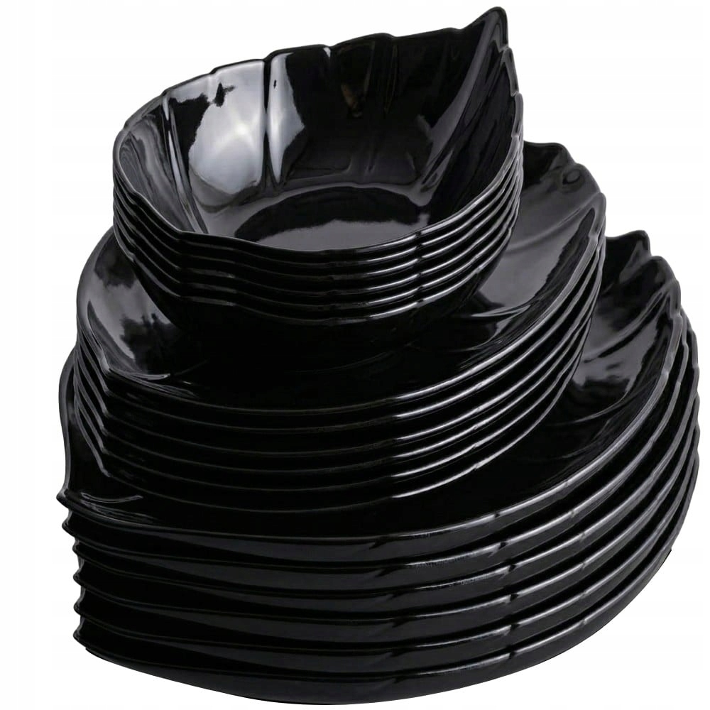 Kompletní Sada Talířů Jídelní Servis Talíře 18 ks Pro 6 Osob Nocturn List