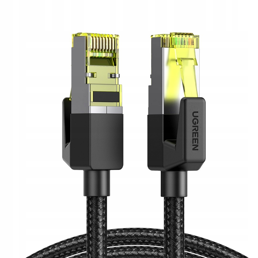 Kabel przewód patchcord Ethernet RJ45 Cat 7 10 Gbps 3m czarny