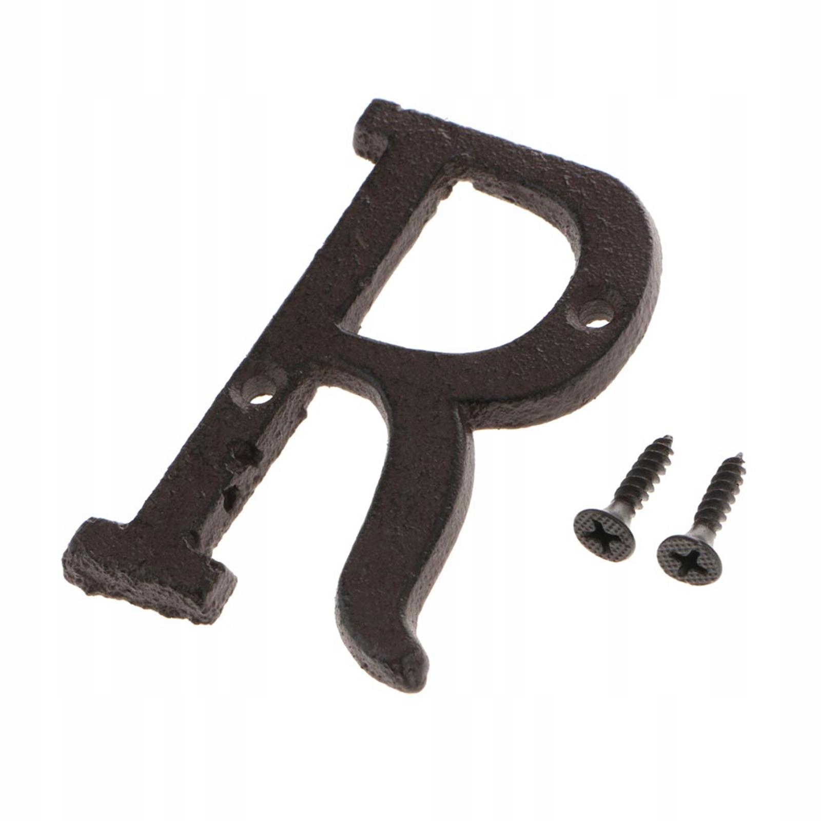 Czarny żelazny znak rustykalny wystrój listu