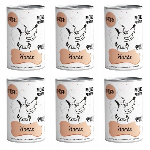 Paka Zwierzaka Konina 6x400g Monoproteinowa Karma mokra dla psa