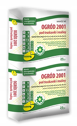 Ogród 2001 Truskawki Maliny 25kg nawóz owoc warzyw