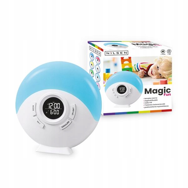 Lampka nocna z radiobudzikiem Magic Fun LED Długość/wysokość 15 cm