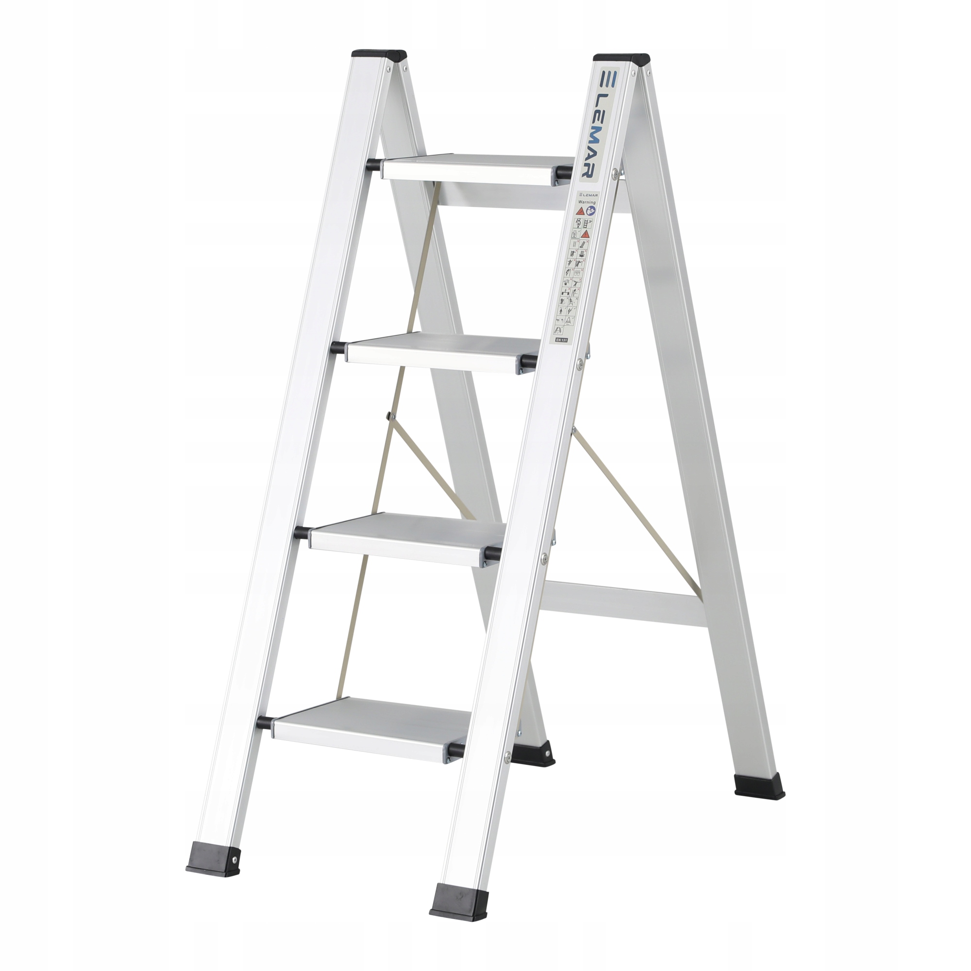Žebřík 4-stupňový hliníkový skládací Slim Space-X Lemar 040104