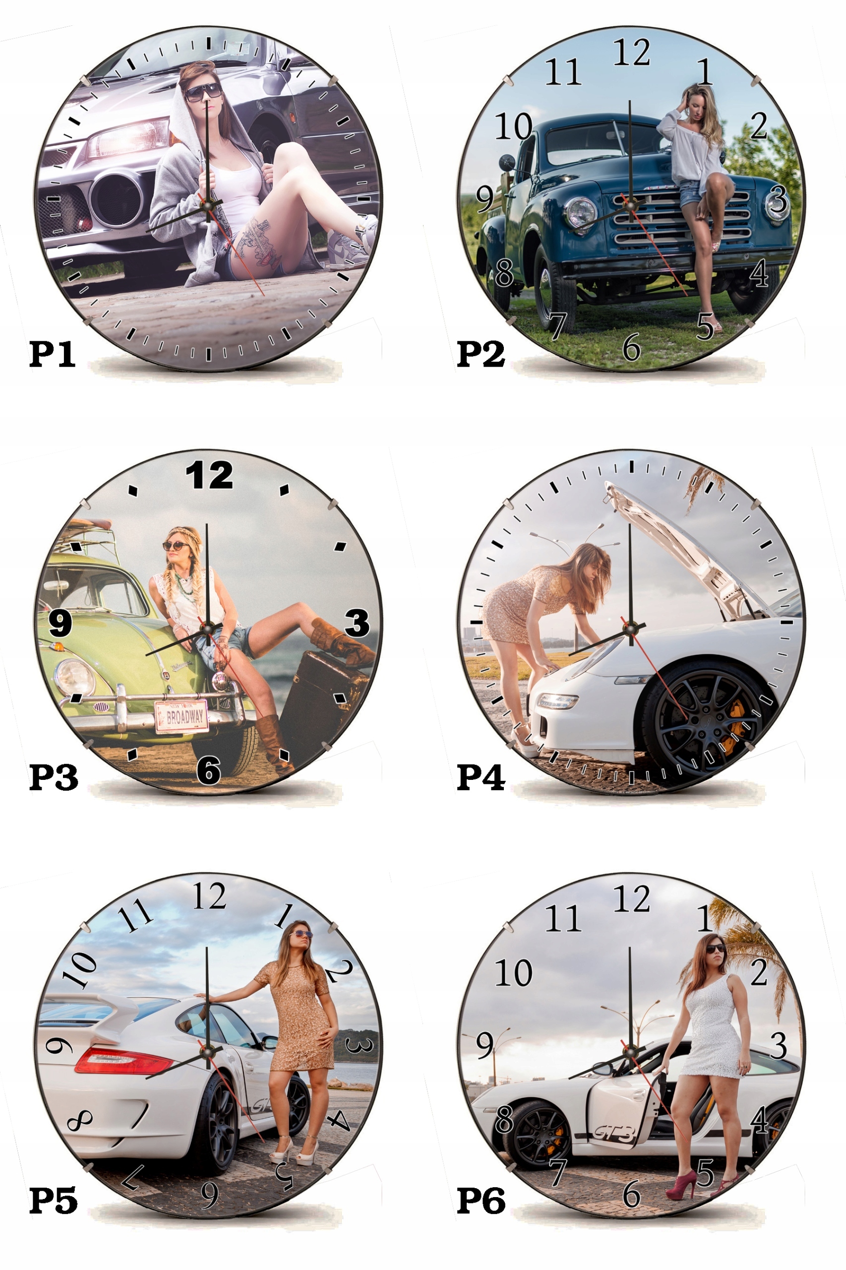 Duży Zegar 30cm Samochód Różne Wzory Auto Auta Numer katalogowy producenta Zeg01B