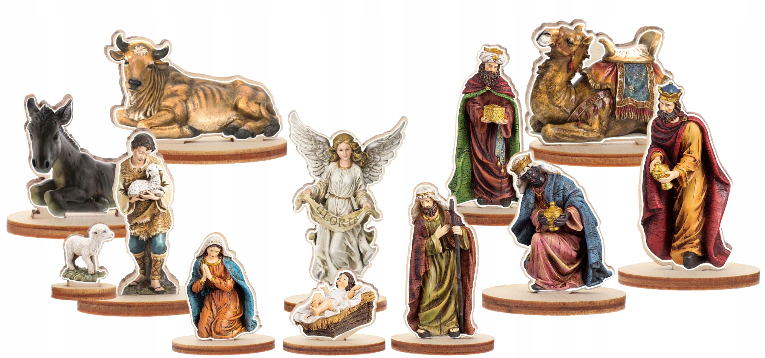POSTACIE FIGURKI do SZOPKI BOŻONARODZENIOWEJ STAJENKI ŚWIĘTA RODZINA KPL. S