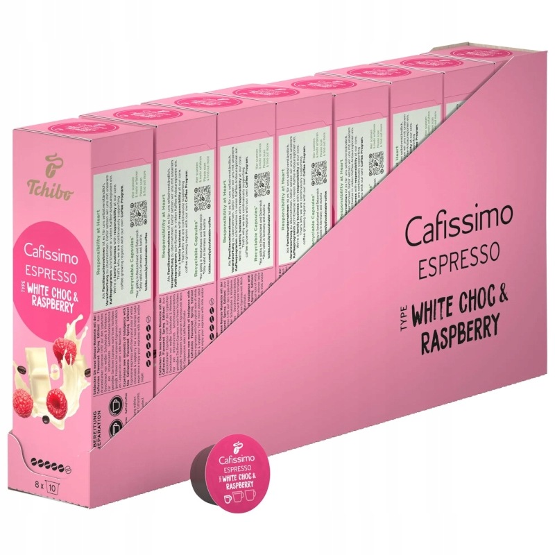 Kapsułki Tchibo Cafissimo Espresso White Chocolate & Raspberry 8 x 10szt