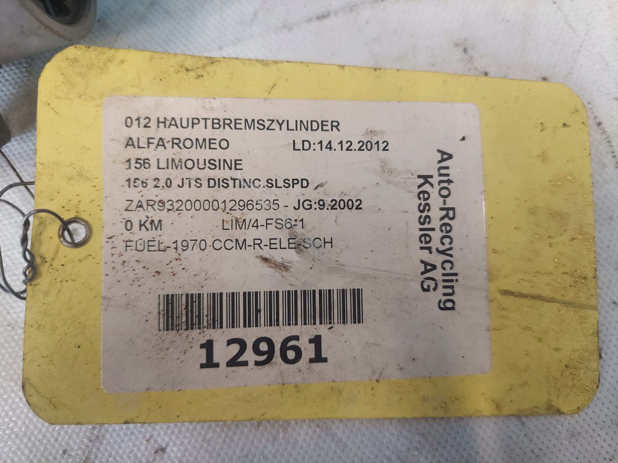 Servo frein ALFA 156 2.0 JTS Bosch 60539