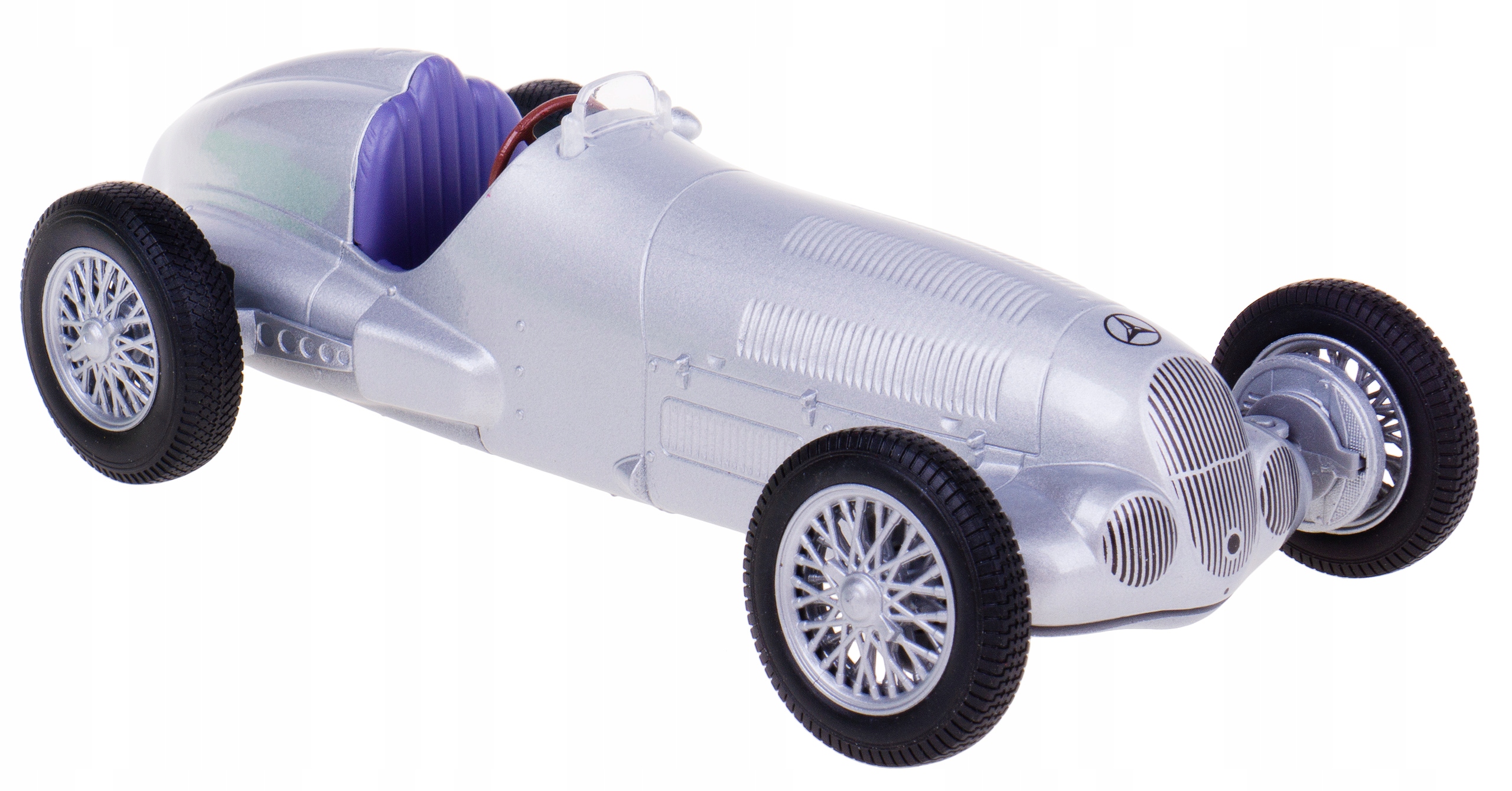 Mercedes-benz W125 1937 Model Kovový Welly 1:24 Stříbrný