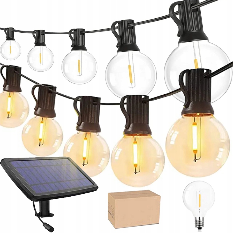 Girlandy Lampki Solarna żarówką Ogrodowa 10 LED