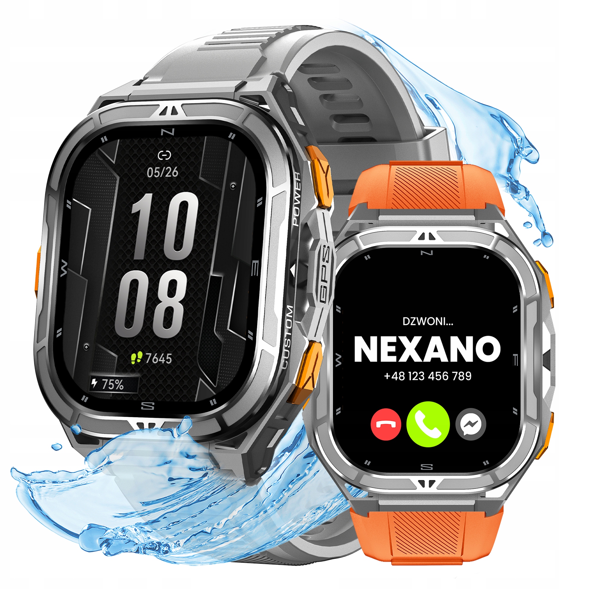 Smartwatch Męski Zegarek Gps Wodoodporny Rozmowy Smart Watch Sport Menu Pl