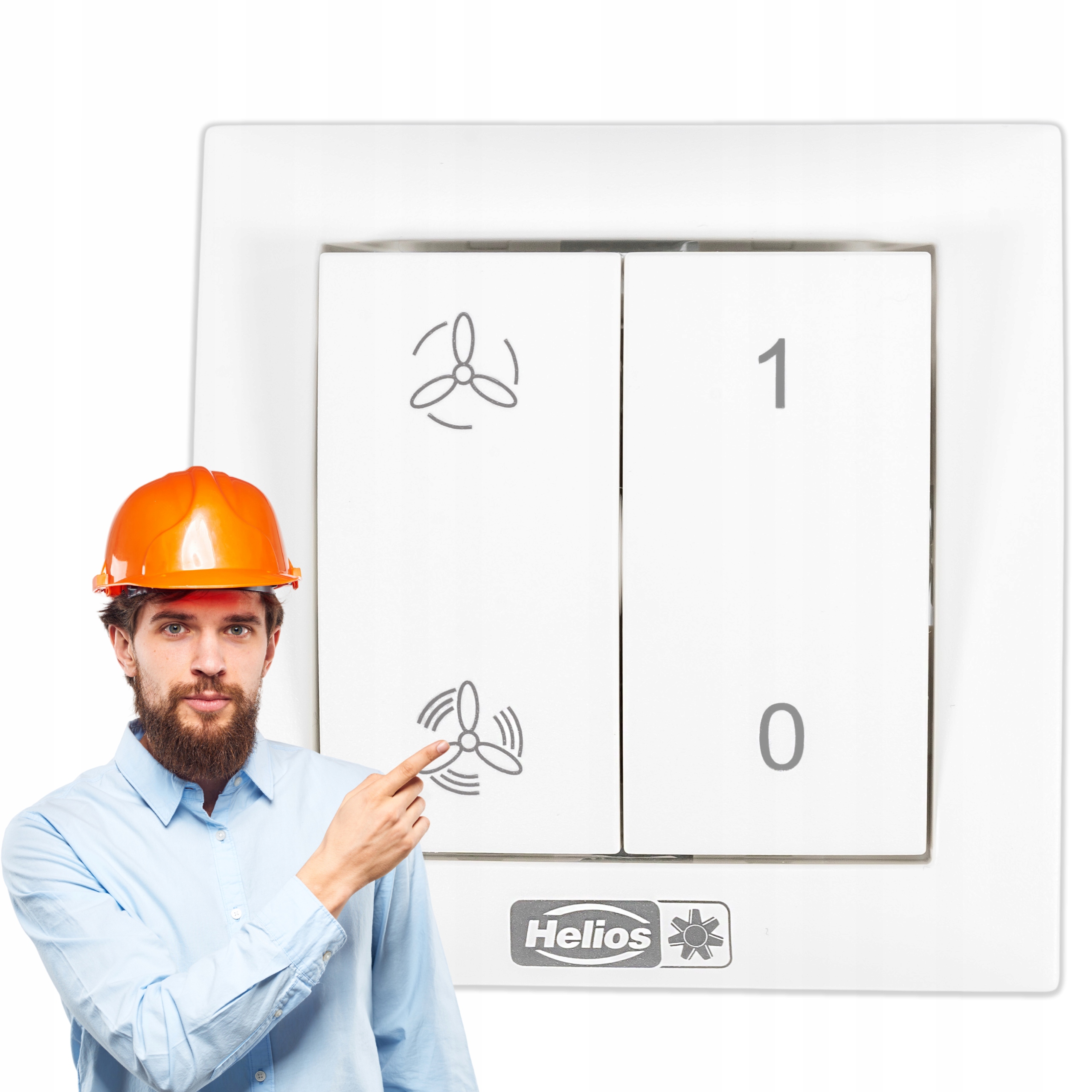 2-rýchlostný prepínač Mvb pre ventilátory Helios