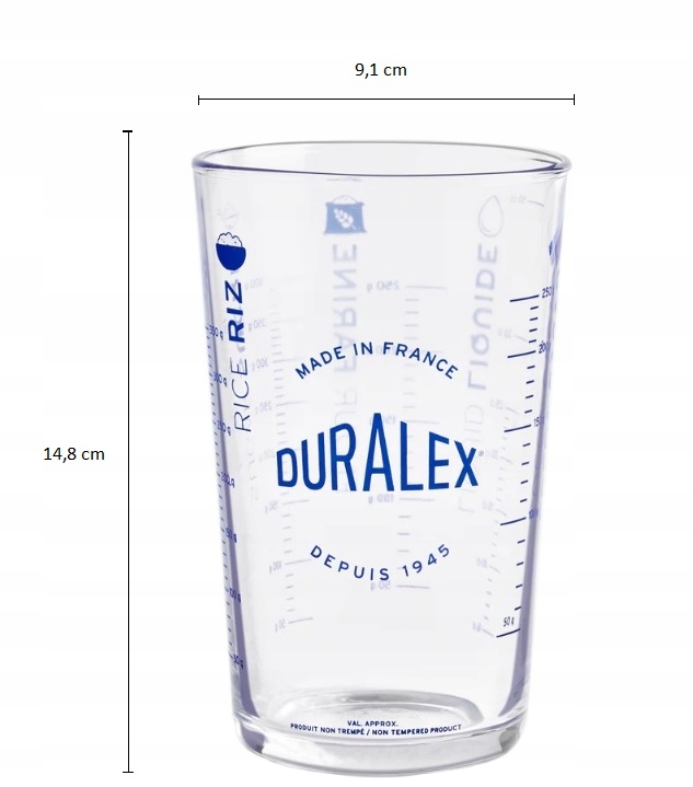 Szklanka z miarką skalą miarka 560 ml Duralex Marka Duralex