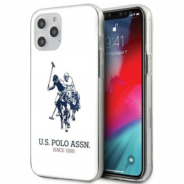 Us Polo USHCP12MTPUHRWH iPhone12/12 Pro 6,1" biały/white Shiny Big Log