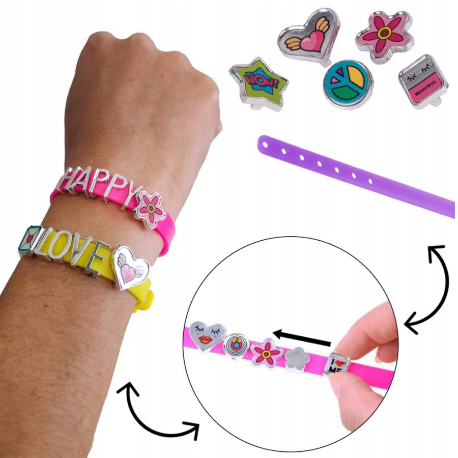 IMIENNY ZESTAW KORALIKÓW DO ROBIENIA BRANSOLETEK LITERY BRANSOLETKI PREZENT Płeć dziewczynki