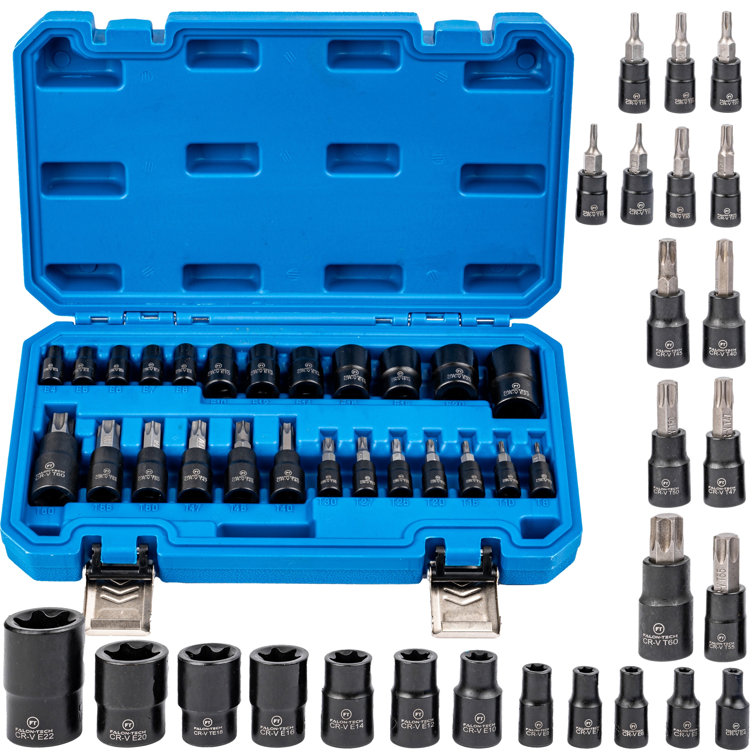 Klucze Nasadowe Trzpieniowe Torx Torx/e 1/4" 3/8″ 1/2″ Zestaw Nasadek 25 El