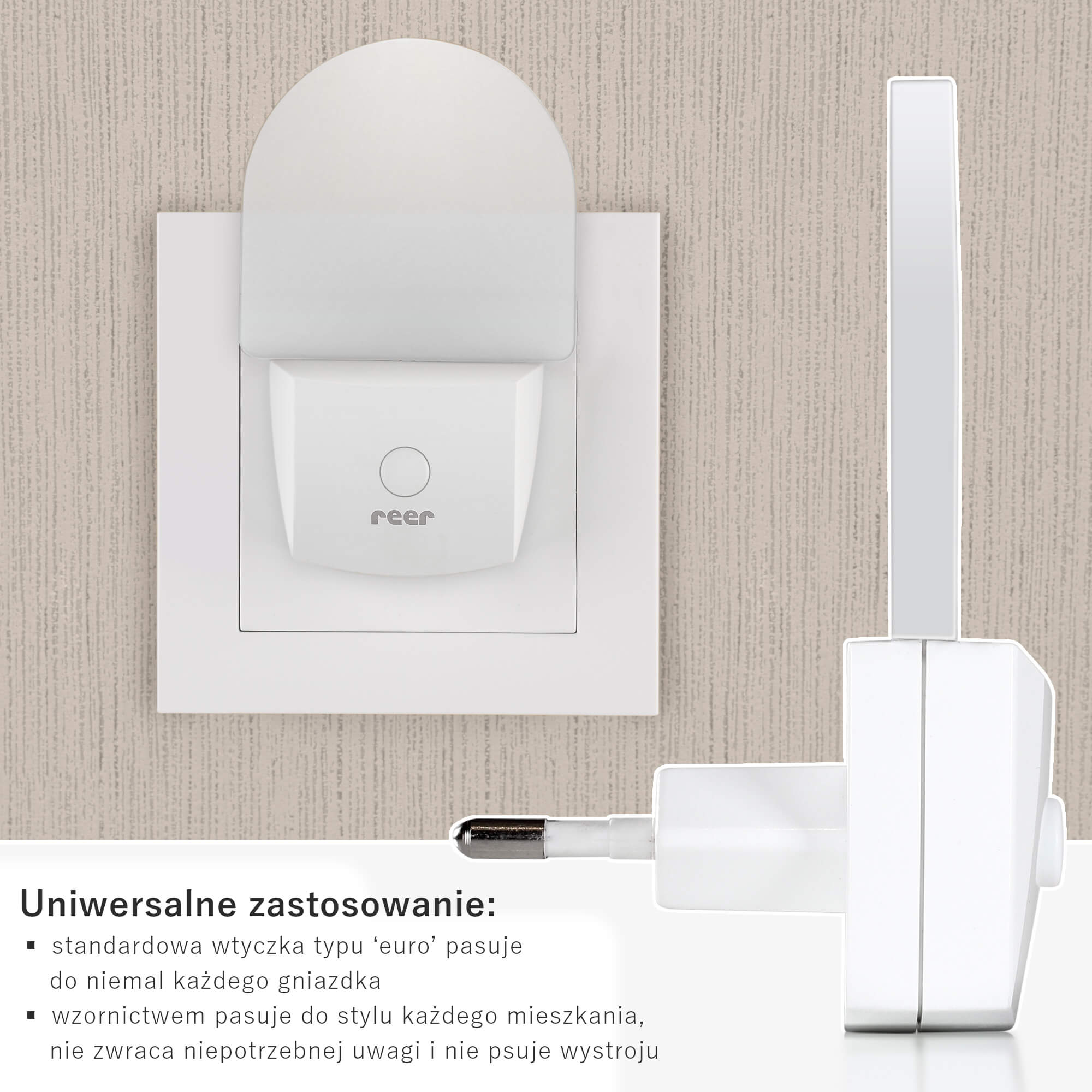 Lampka LED do kontaktu czujnik zmierzchu REER Zasilanie sieciowe