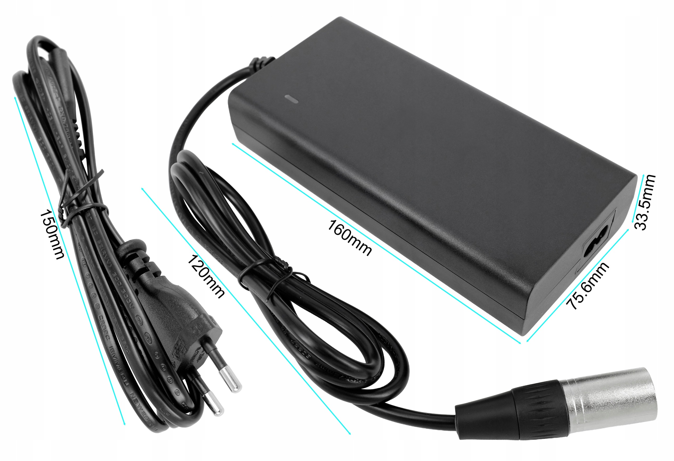 42V 3A 4-pinowa ładowarka Ebike Xlr do Raleigh Leeds Dover Stoker XLR-4