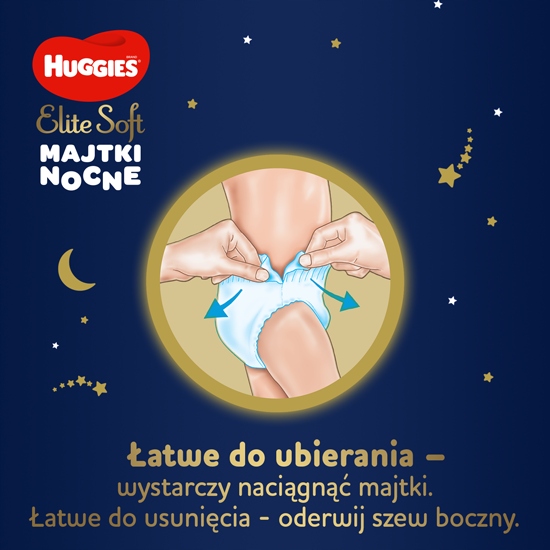 HUGGIES Elite Soft Night Pants 6 (15-25kg) 2x16szt Waga dziecka 15-25 kg